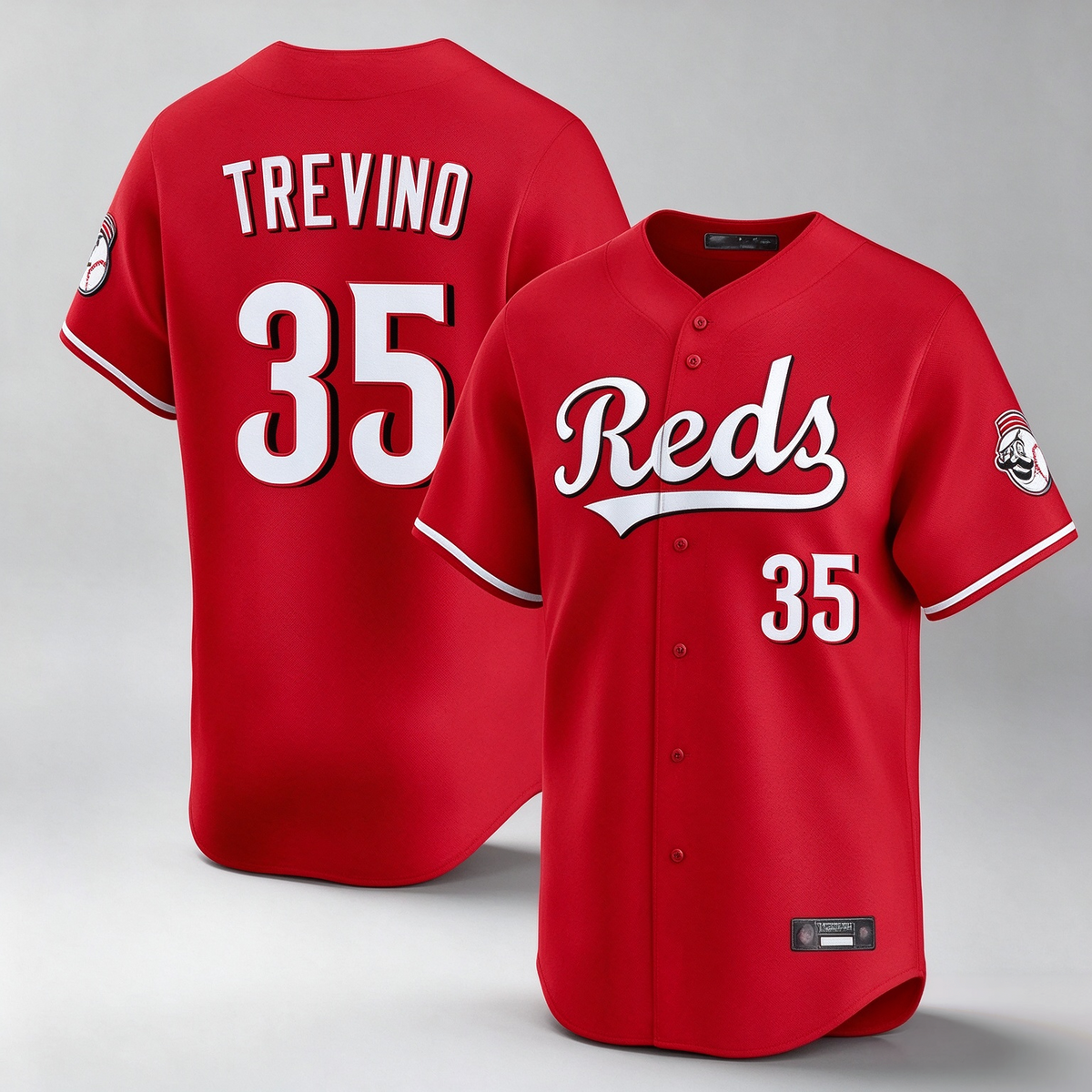 Cincinnati Reds #35 Jose Trevino Player Red Home Limited Stitched Baseball Jersey