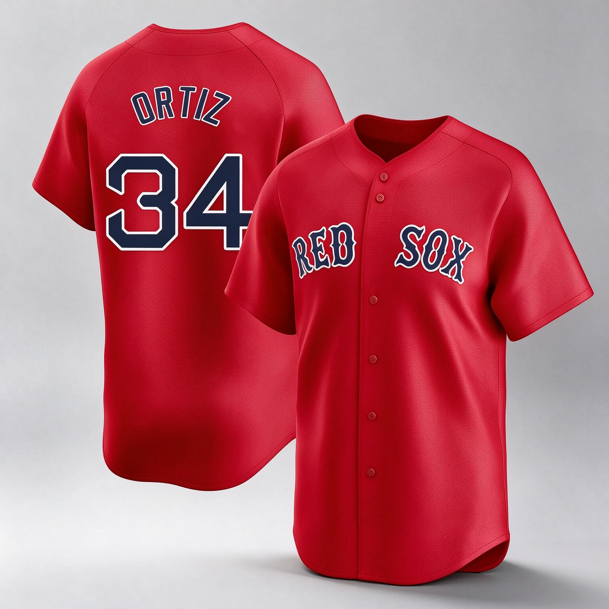 Boston Red Sox #34 David Ortiz Player Red Limited Home Game Stitched Baseball Jersey