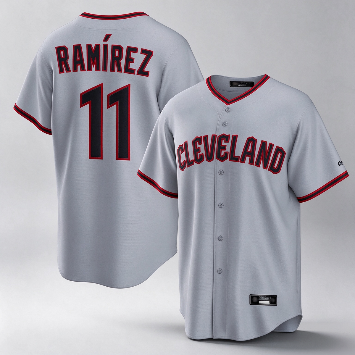 Cleveland Guardians #11 Jose Ramirez Player Gray Home Game Stitched Baseball Jersey