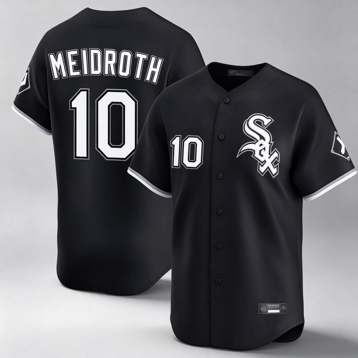 Chicago White Sox #10 Chase Meidroth Player Black Limited Home Stitched Baseball Jersey