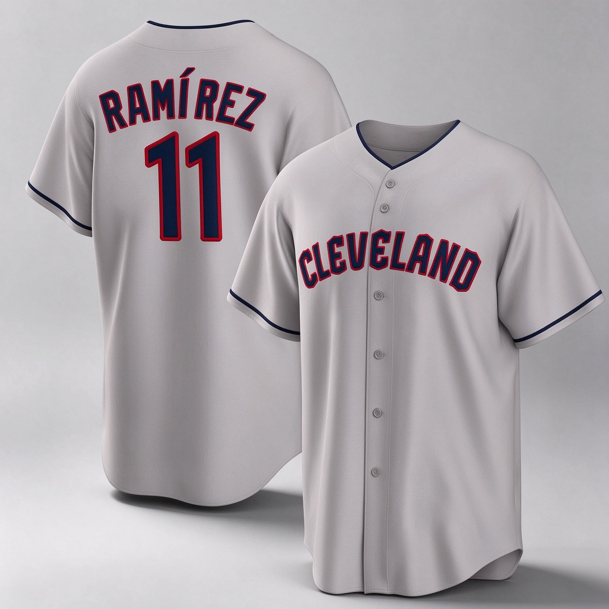 Cleveland Guardians #11 Jose Ramirez Player Gray Game Home Stitched Baseball Jersey