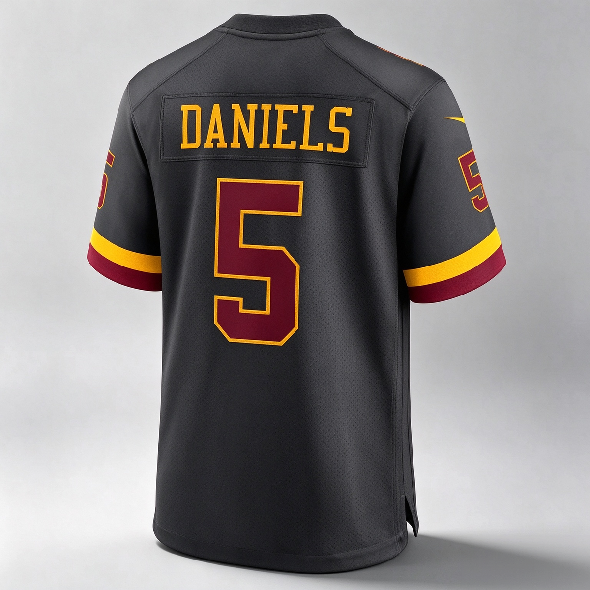 W.Commanders #5 Jayden Daniels Black Hail Raiser Alternate Game Stitched Football American Jersey