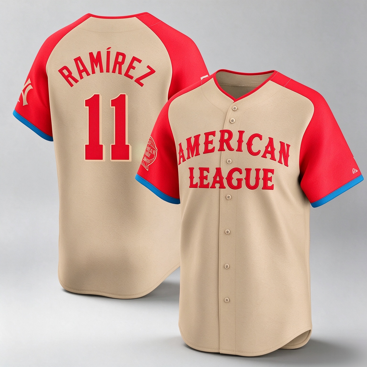 Cleveland Guardians #11 Jose Ramirez Player Cream American League All-Star Limited Home Stitched Baseball Jersey