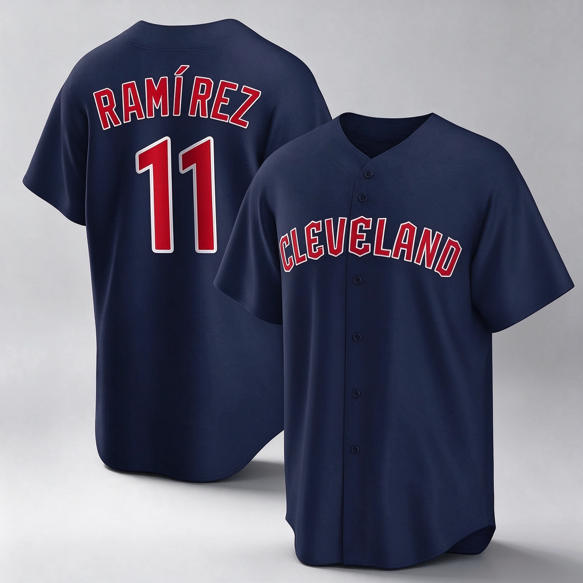 Cleveland Guardians #11 Jose Ramirez Player Navy Game Home Stitched Baseball Jersey