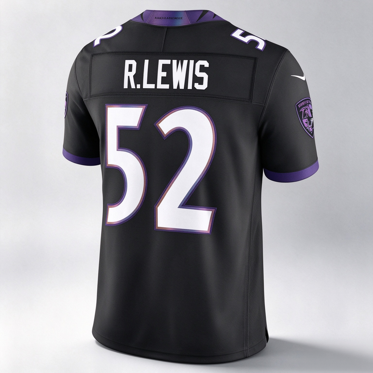 B.Ravens #52 Ray Lewis Black Alternate Vapor F.U.S.E. Stitched Retired Player Limited Football Jersey