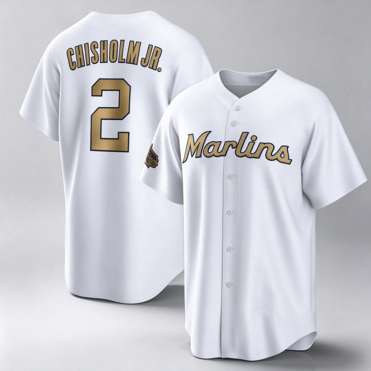Miami Marlins #2 Jazz Chisholm Jr. White 2022 All-Star Cool Base Stitched Baseball Jersey