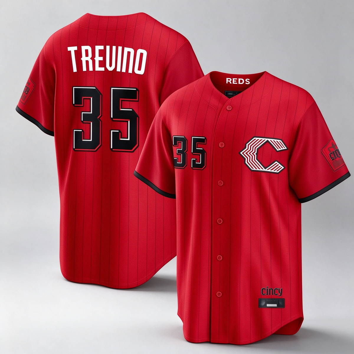 Cincinnati Reds #35 Jose Trevino Player Red 2026 City Connect Home Game Stitched Baseball Jersey