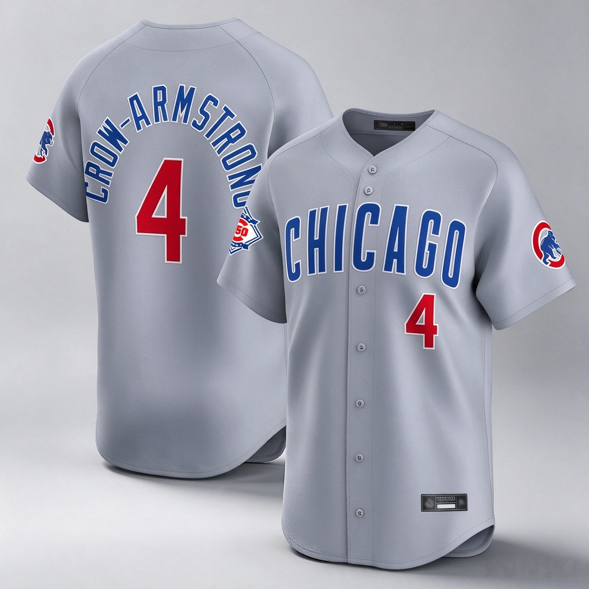 Chicago Cubs #4 Pete Crow-Armstrong Player Gray Road 150th Anniversary Limited Home Stitched Baseball Jersey