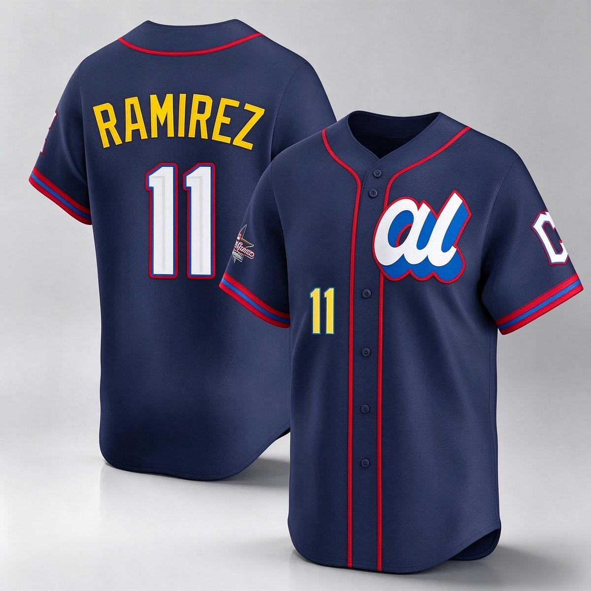 Cleveland Guardians #11 Jose Ramirez Player Navy American League All-Star Edition Limited Home Stitched Baseball Jersey