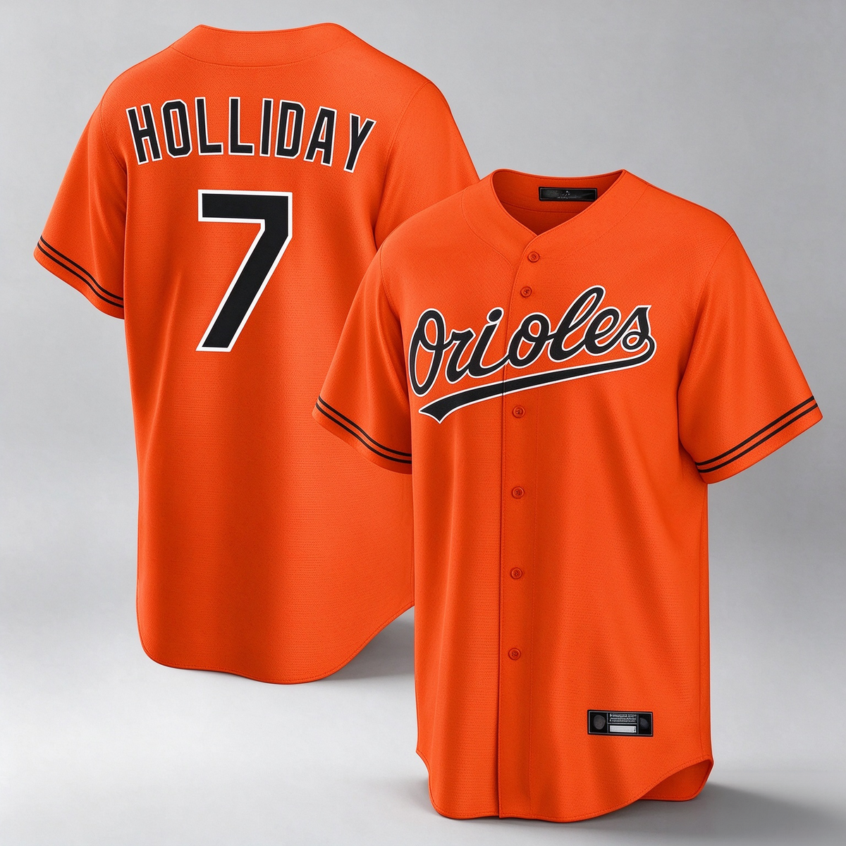 Baltimore Orioles #7 Jackson Holliday Player Orange Home Game Stitched Baseball Jersey