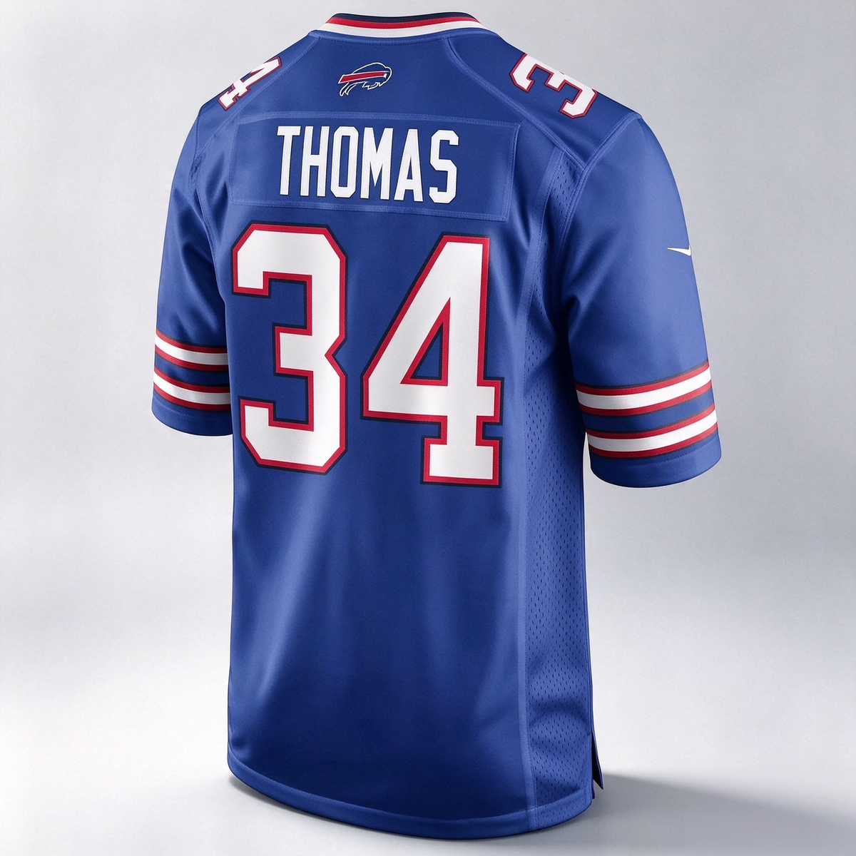 B.Bills #34 Thurman Thomas Royal Game Retired Player Stitched Football American Jersey
