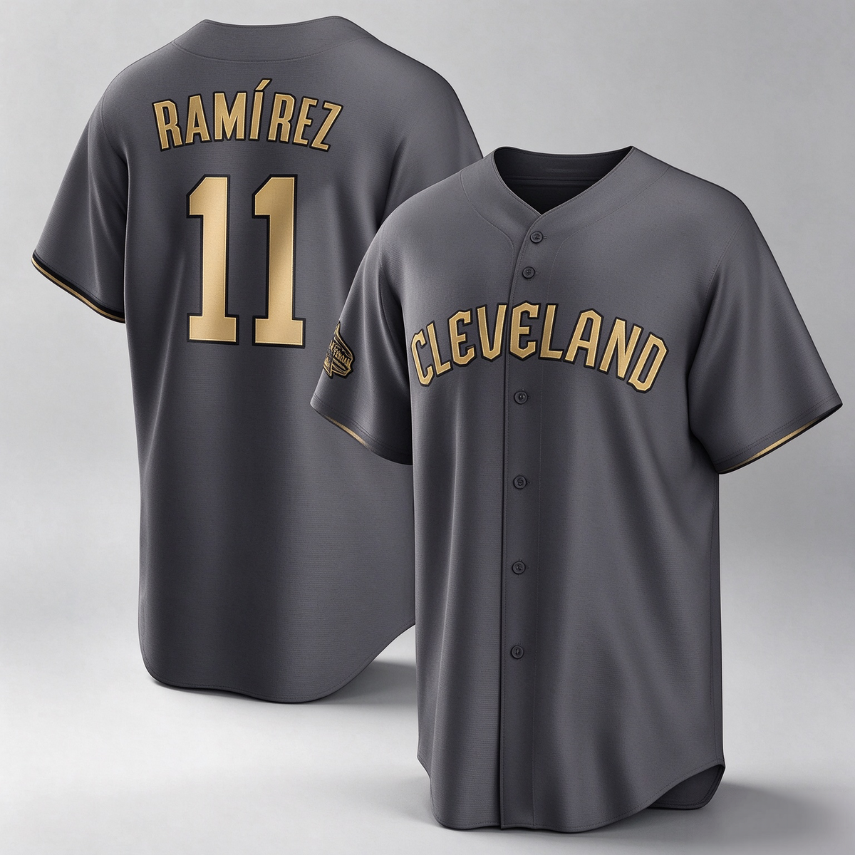 Cleveland Guardians #11 Jose Ramirez Player Charcoal All-Star Limited Home Stitched Baseball Jersey