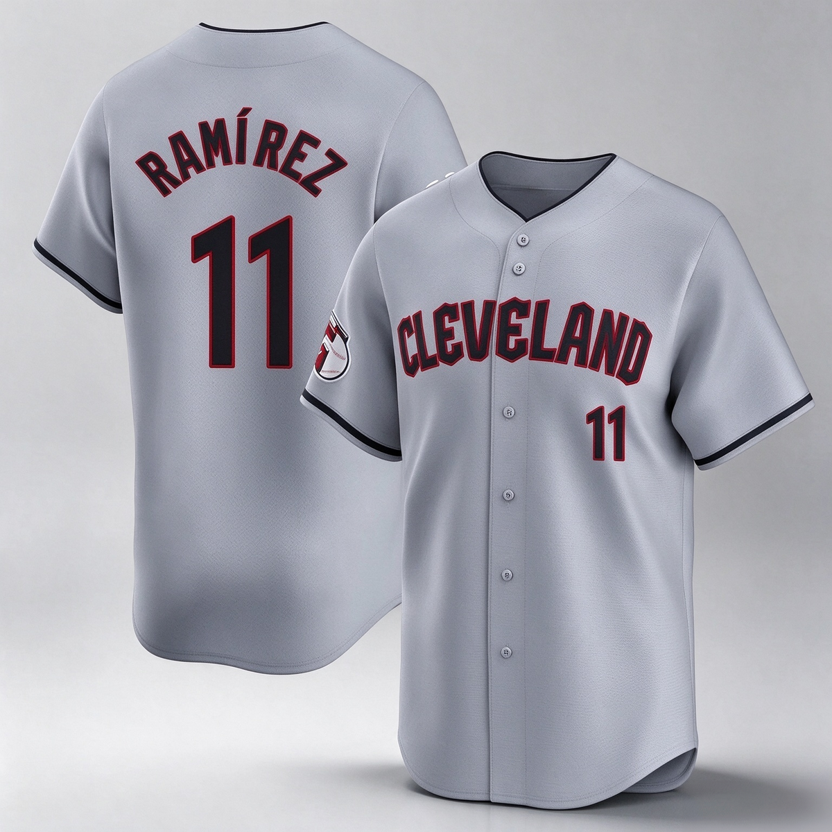 Cleveland Guardians #11 Jose Ramirez Player Gray Road Limited Home Stitched Baseball Jersey