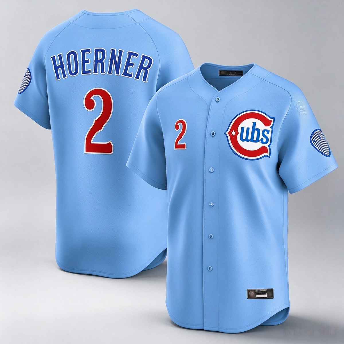 Chicago Cubs #2 Nico Hoerner Player Light Blue Limited Home Stitched Baseball Jersey