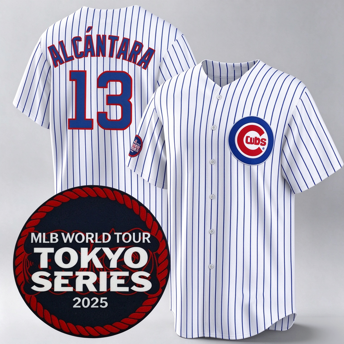 Chicago Cubs #13 Kevin Alcántara White 2025 World Tour Tokyo Series Home Stitched Baseball Jersey