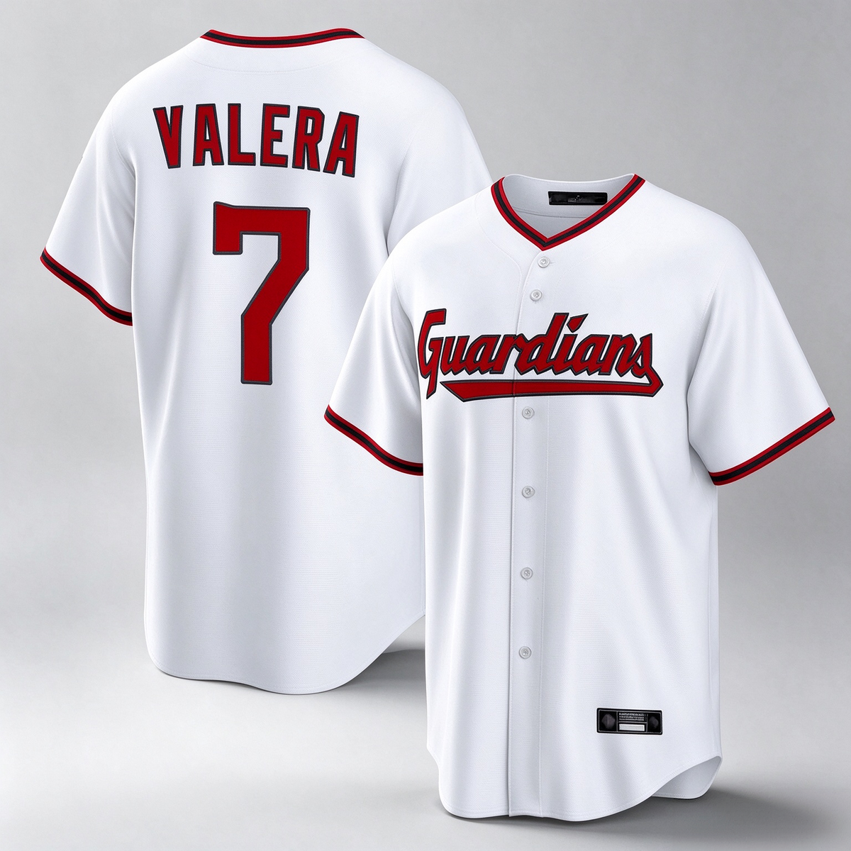 Cleveland Guardians #7 George Valera Player White Game Home Stitched Baseball Jersey