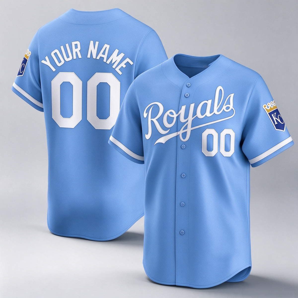 Custom Kansas City Royals Active Player Light Blue 2024 Alternate Limited Stitched Baseball Jersey