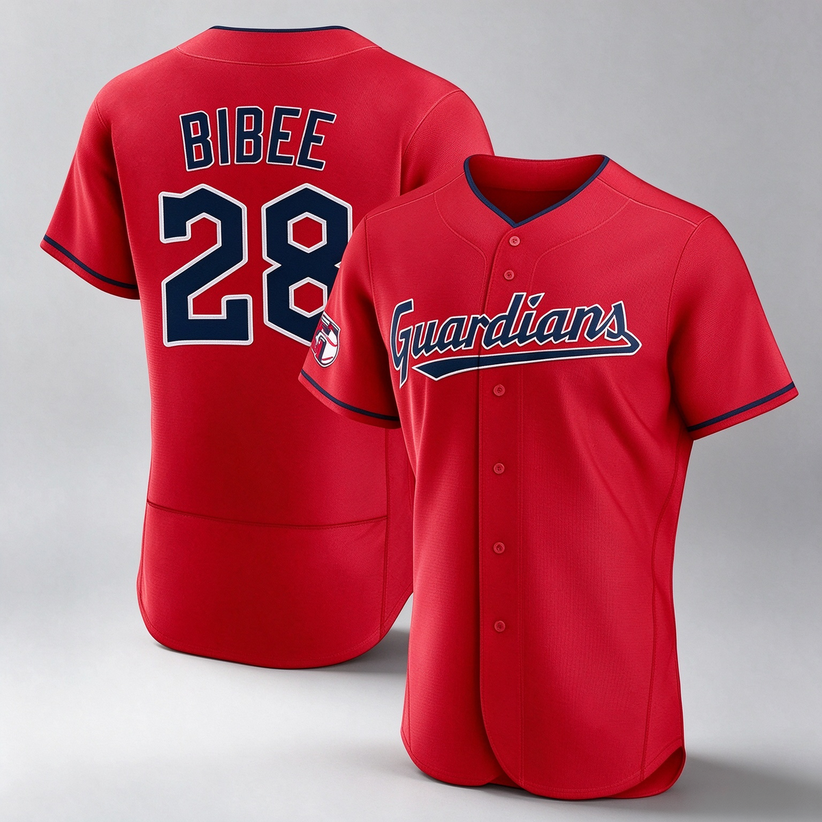Cleveland Guardians #28 Tanner Bibee Player Red Limited Elite Home Stitched Baseball Jersey