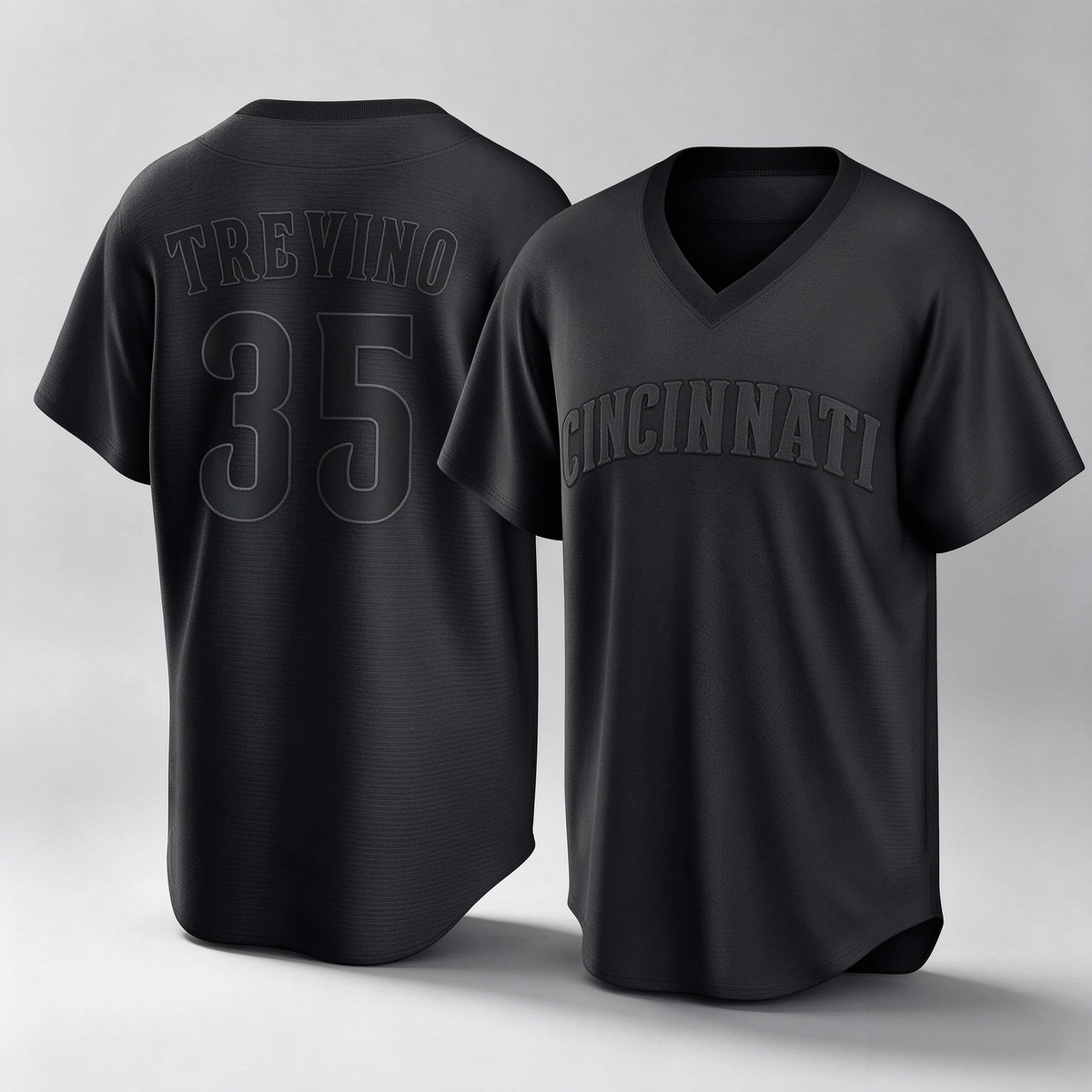 Cincinnati Reds #35 Jose Trevino Player Black Game Home Stitched Baseball Jersey