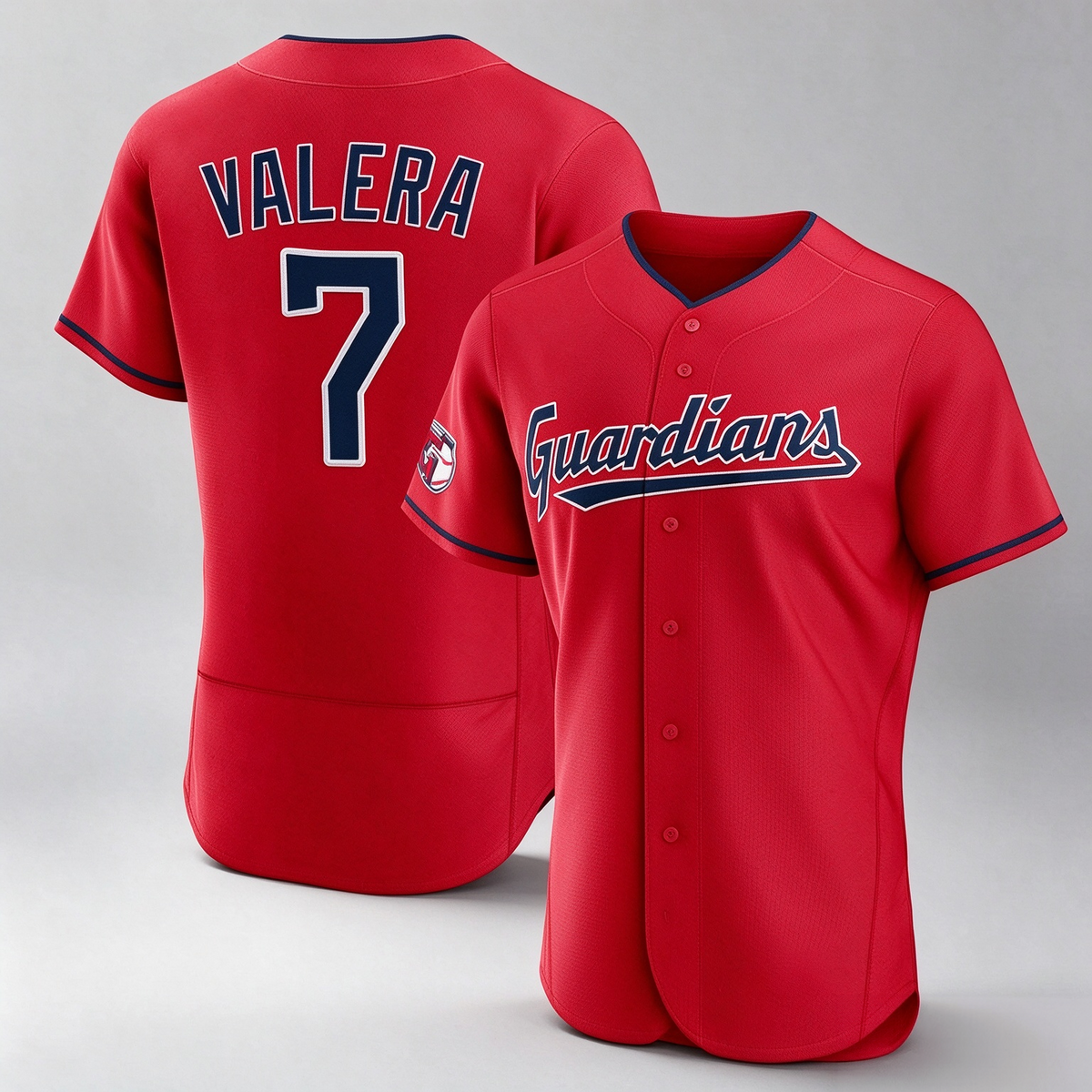 Cleveland Guardians #7 George Valera Player Red Limited Elite Home Stitched Baseball Jersey