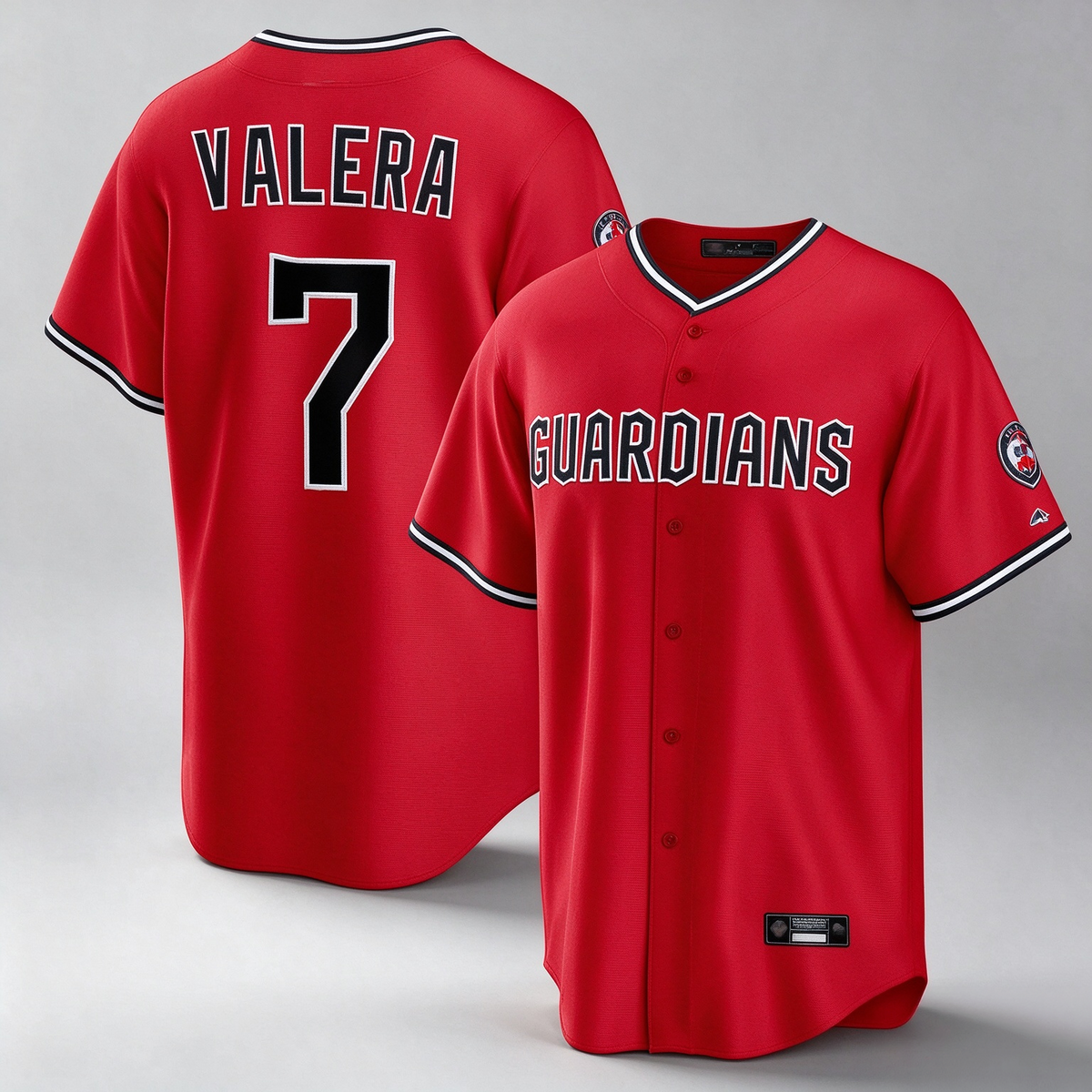 Cleveland Guardians #7 George Valera Player Red Home Game Stitched Baseball Jersey