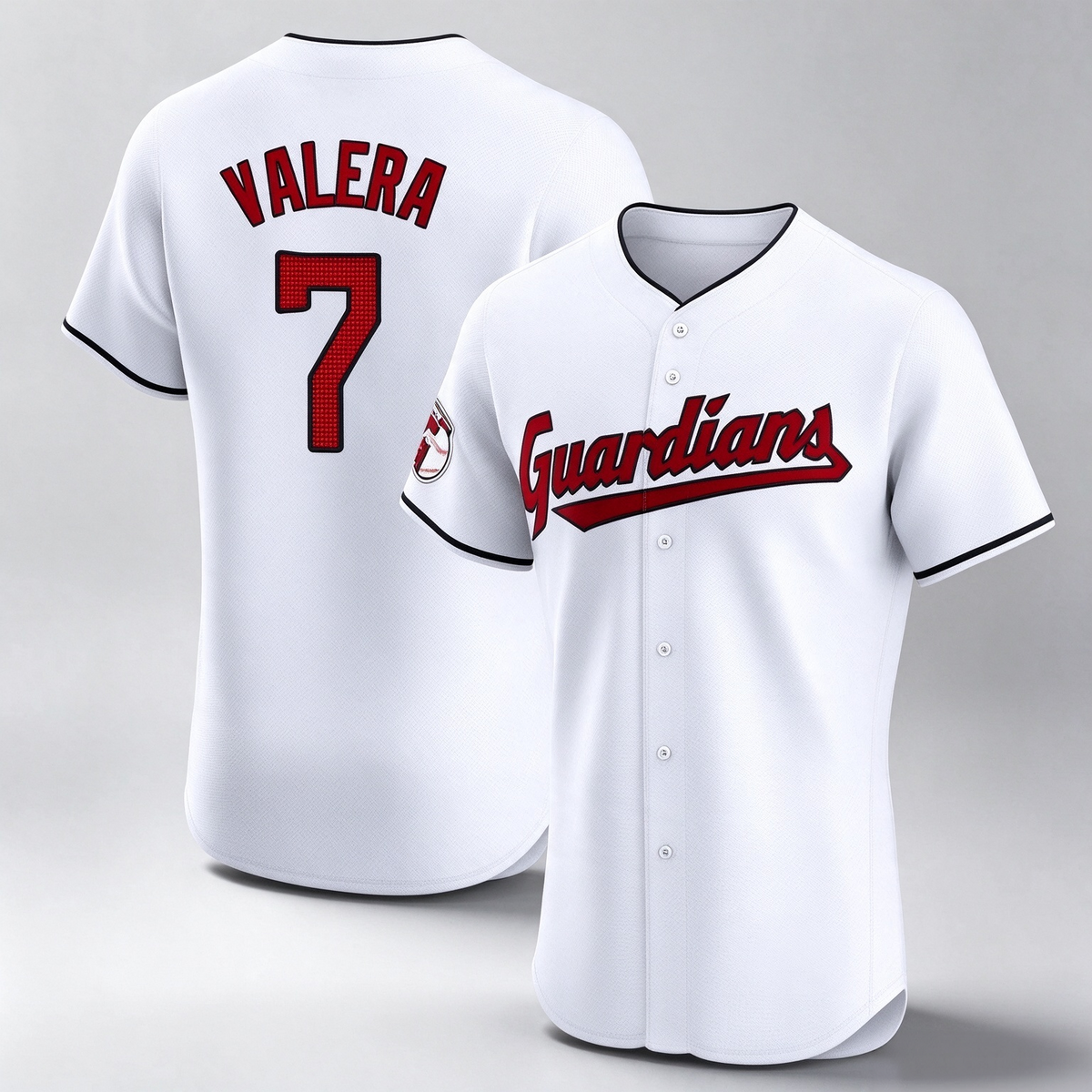 Cleveland Guardians #7 George Valera Player White Limited Elite Home Stitched Baseball Jersey