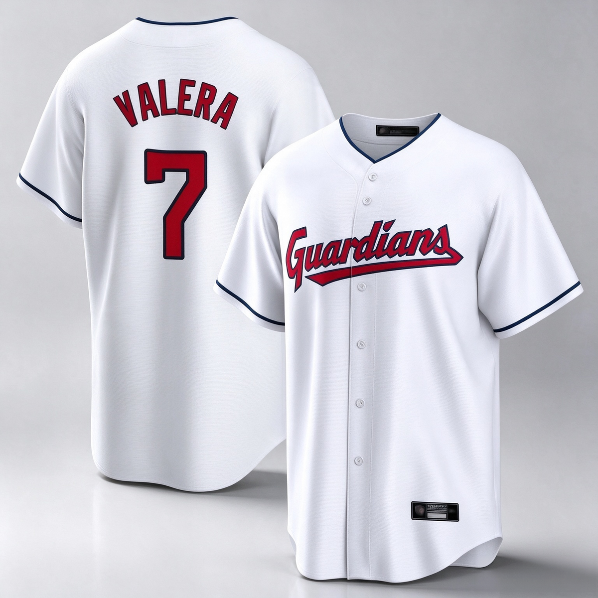 Cleveland Guardians #7 George Valera Player White Home Game Stitched Baseball Jersey