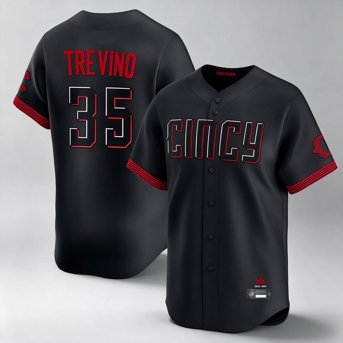 Cincinnati Reds #35 Jose Trevino Player Black City Connect Home Limited Stitched Baseball Jersey