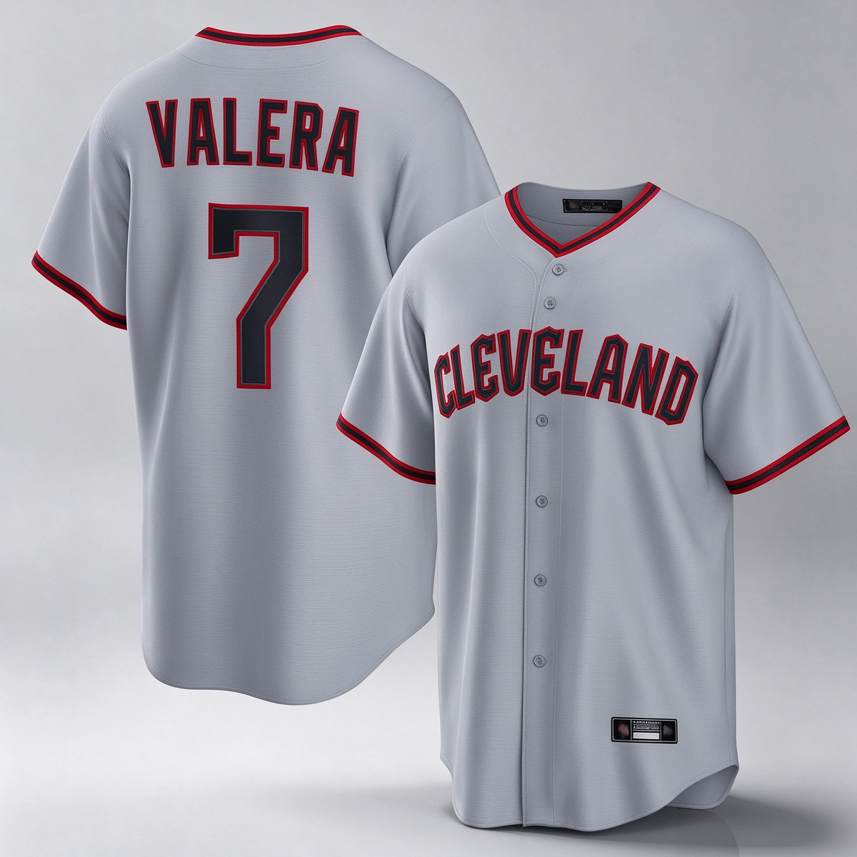 Cleveland Guardians #7 George Valera Player Gray Home Game Stitched Baseball Jersey