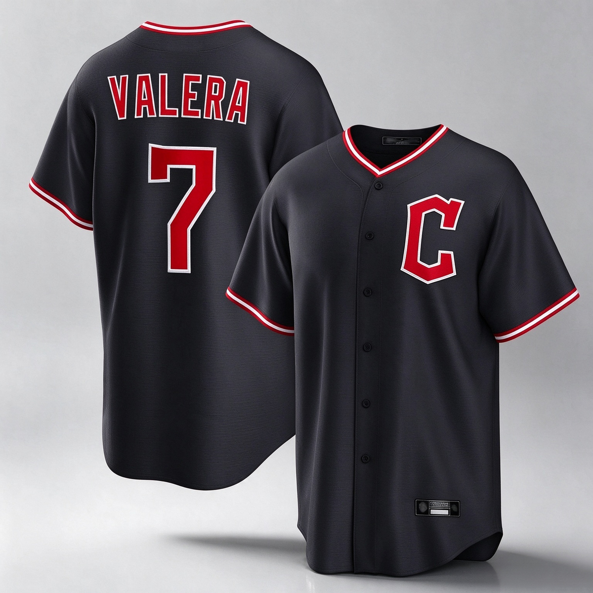 Cleveland Guardians #7 George Valera Player Navy Home Game Stitched Baseball Jersey