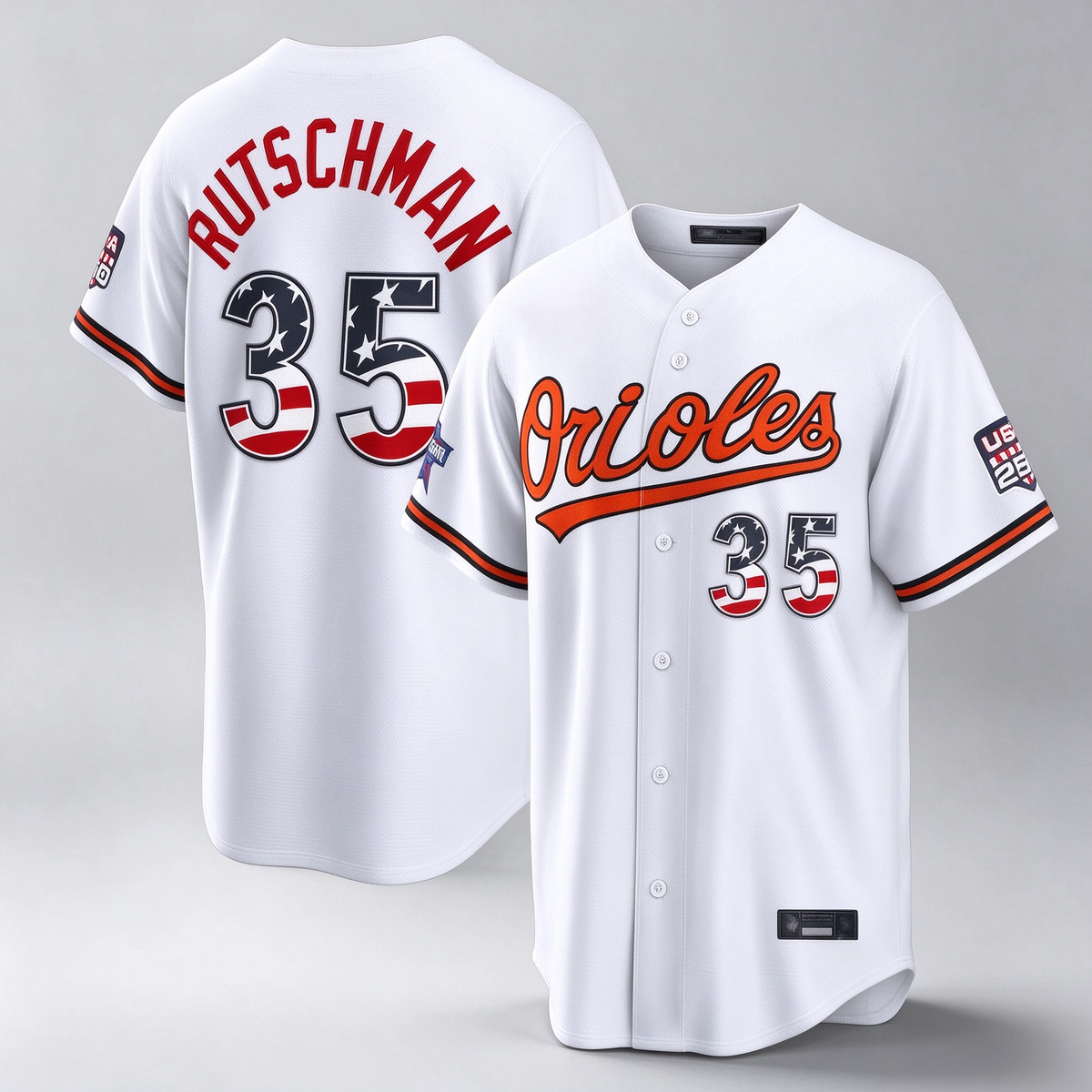 Baltimore Orioles #35 Adley Rutschman White 2026 All-Star Edition Stars & Stripes Home Stitched Baseball Jersey