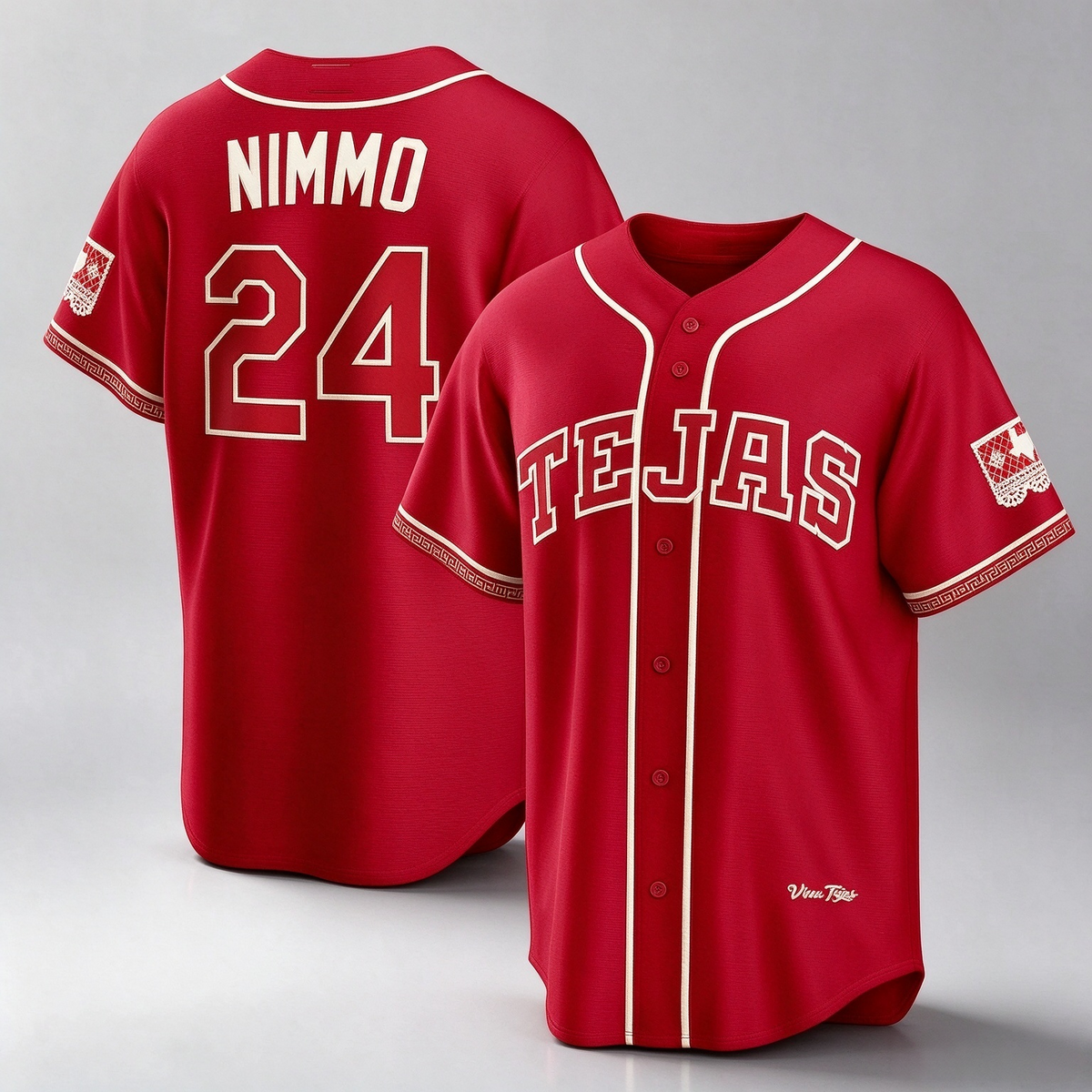 Texas Rangers #24 Brandon Nimmo Red 2026 City Connect Stadium Baseball Jersey