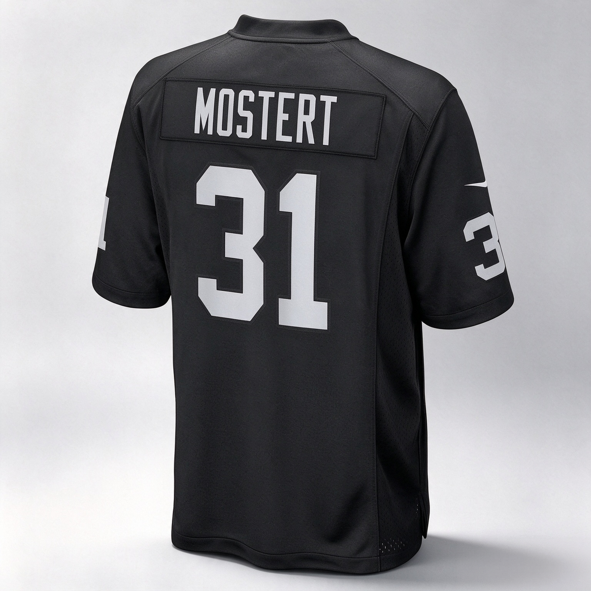 LV.Raiders #31 Raheem Mostert Black Team Game American Football Jerseys