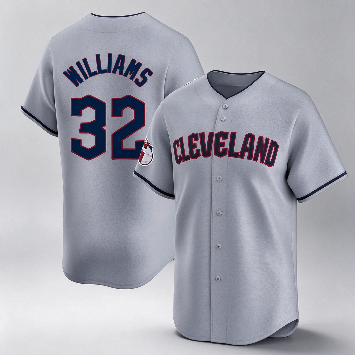 Cleveland Guardians #32 Gavin Williams Player Gray Road Limited Home Stitched Baseball Jersey