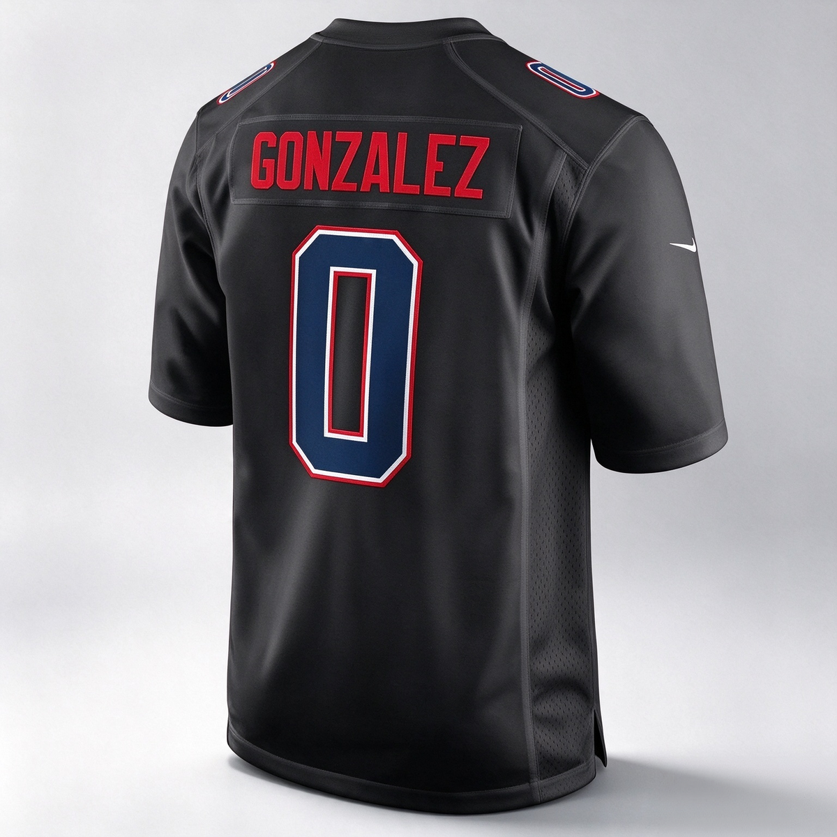 NE.Patriots #0 Christian Gonzalez Black Fashion Game Football Jersey