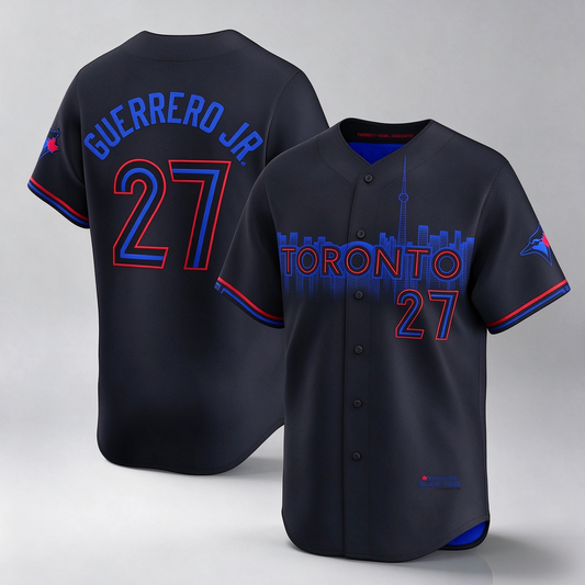 Toronto Blue Jays #27 Vladimir Guerrero Jr. Black 2024 City Connect Limited Player Baseball Jersey