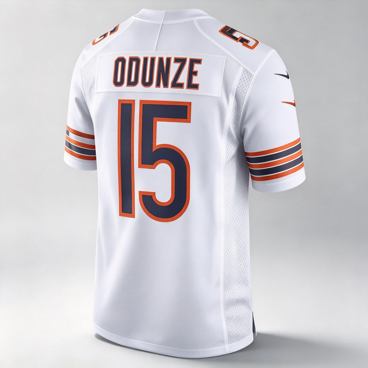C.Bears #15 Rome Odunze White Game Stitched Football American Jersey
