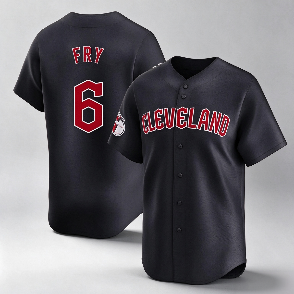 Cleveland Guardians #6 David Fry Player Navy Limited Home Game Stitched Baseball Jersey