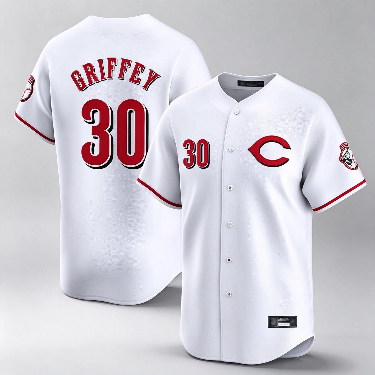 Cincinnati Reds #30 Ken Griffey Player White Limited Home Stitched Baseball Jersey