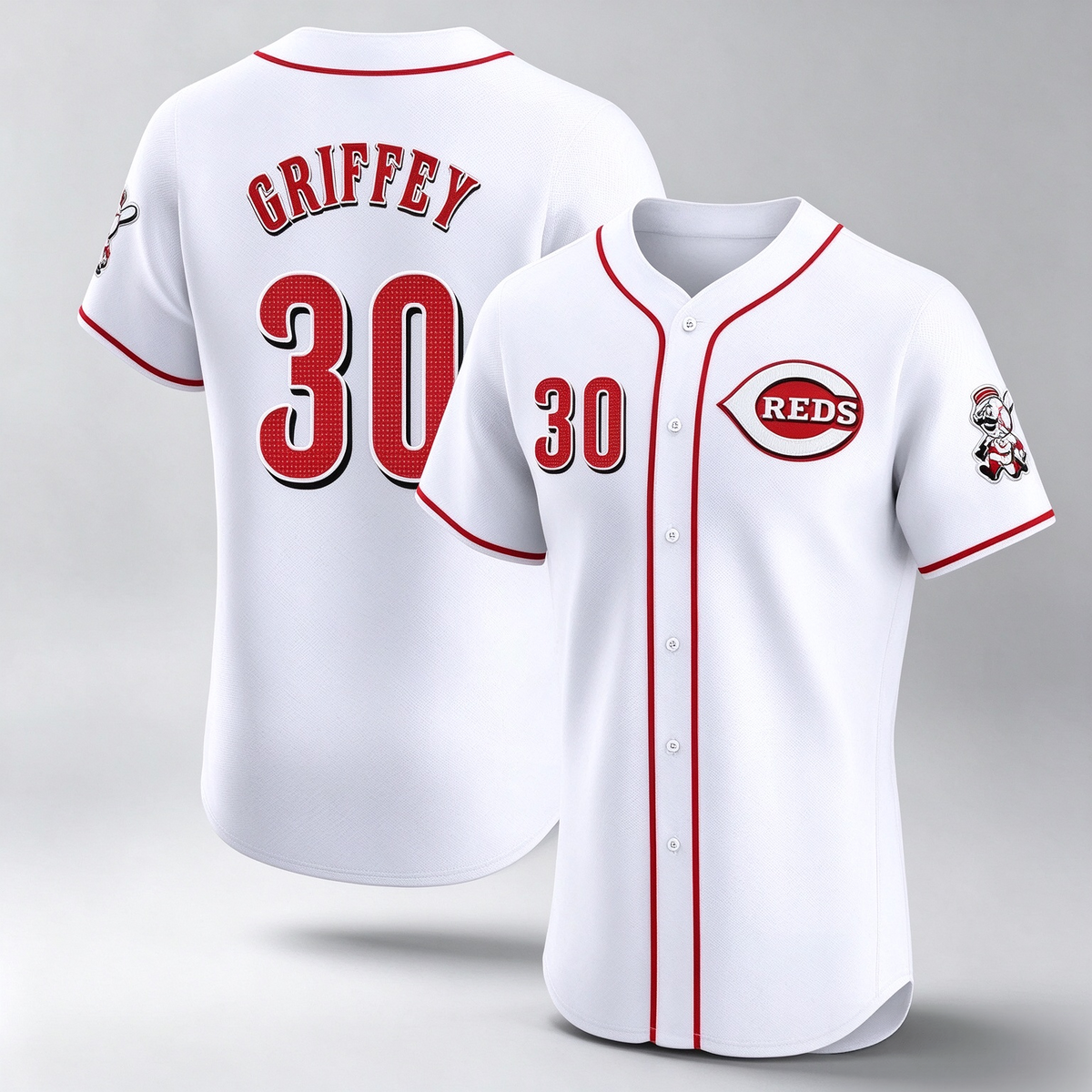 Cincinnati Reds #30 Ken Griffey Player White Limited Elite Home Stitched Baseball Jersey