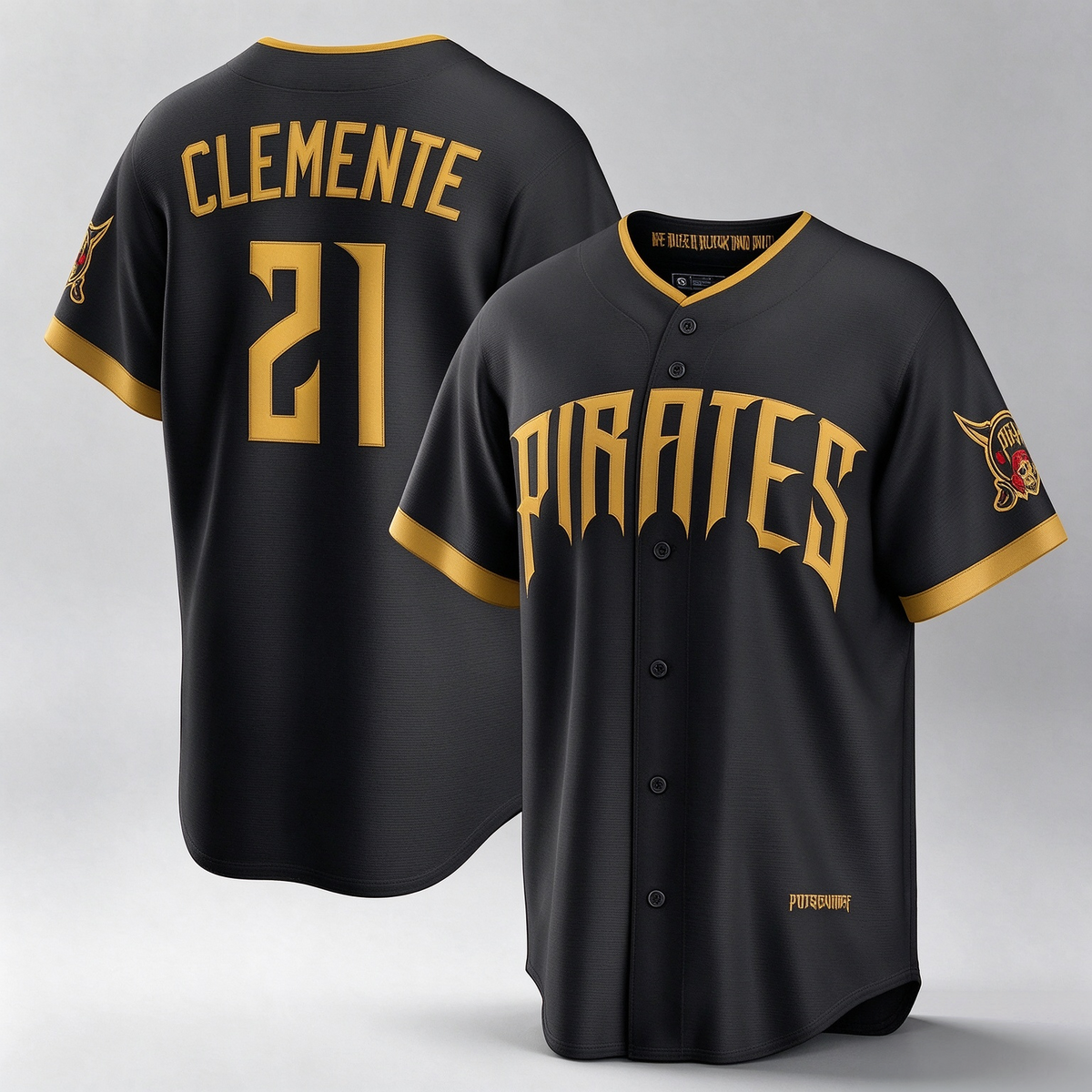 Pittsburgh Pirates #21 Roberto Clemente Black 2026 City Connect Stadium Baseball Jersey