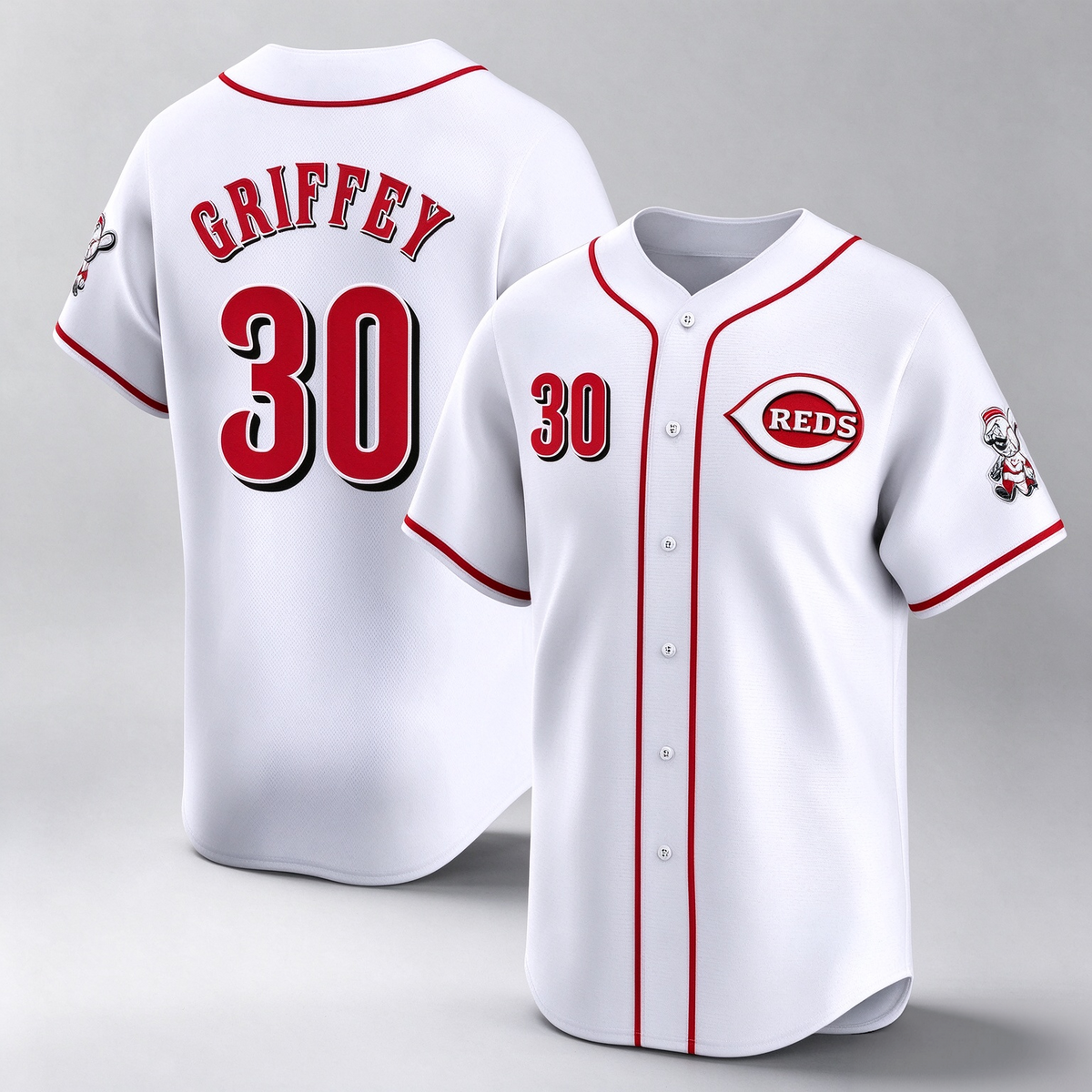 Cincinnati Reds #30 Ken Griffey Player White Home Limited Stitched Baseball Jersey