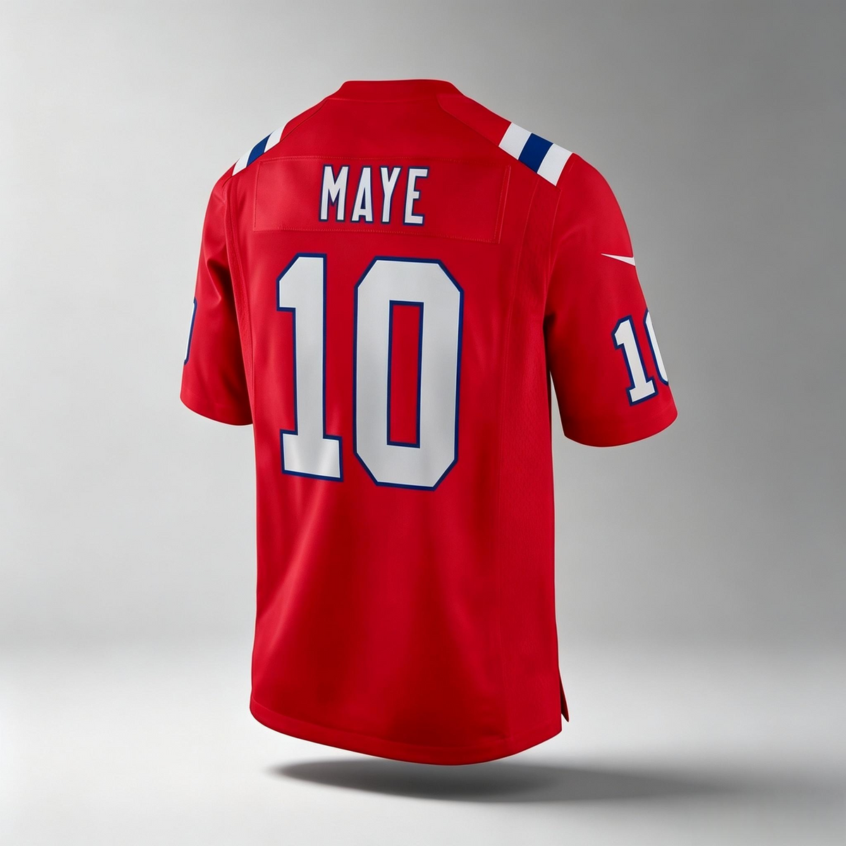 NE.Patriots #10 Drake  Maye Red PHIN Game Stitched Jerseys