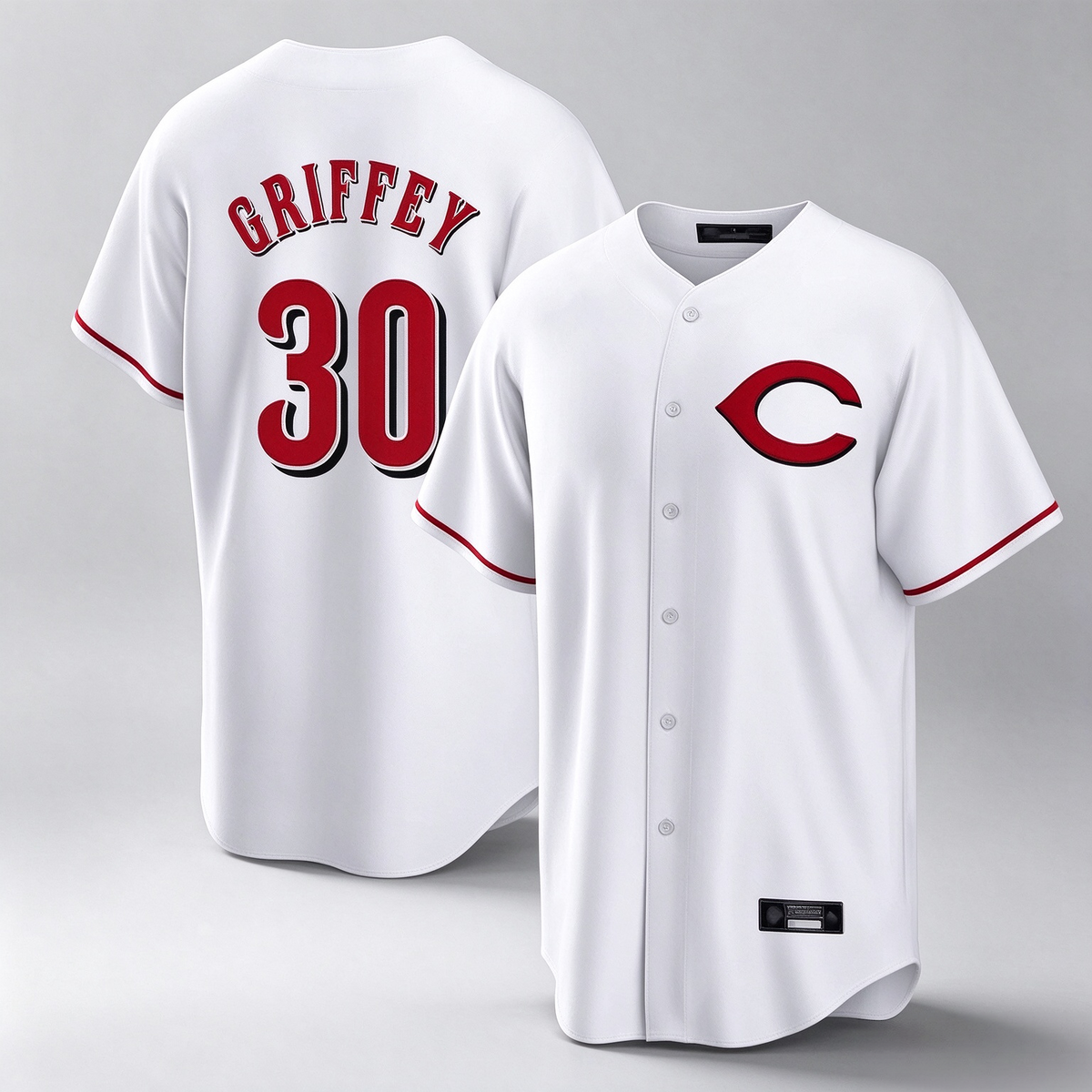 Cincinnati Reds #30 Ken Griffey Player White Home Game Stitched Baseball Jersey