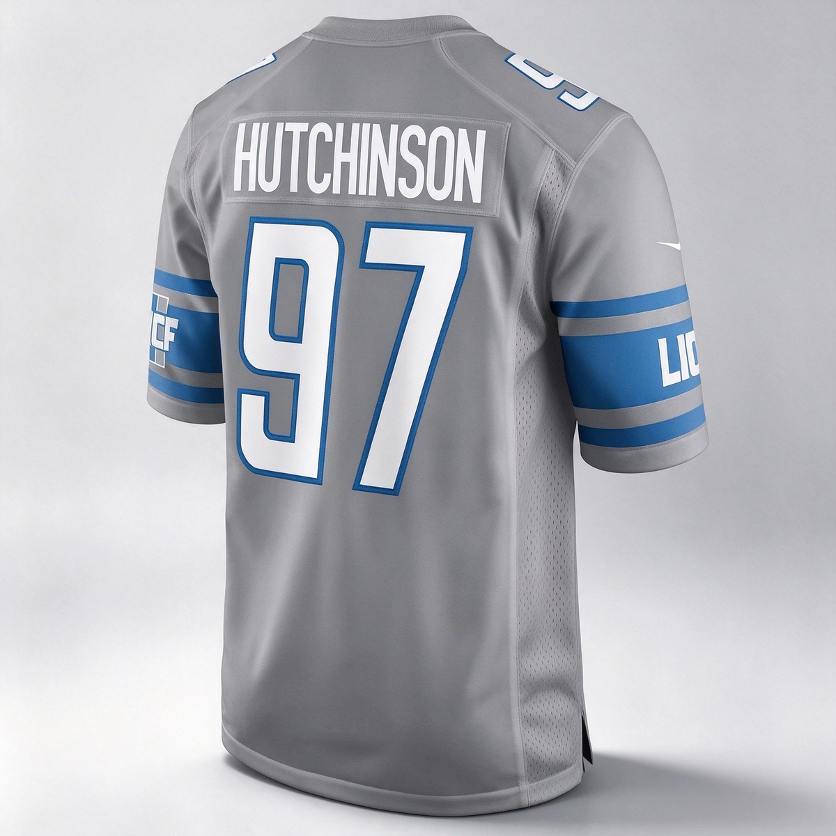 D.Lions #97 Aidan Hutchinson Silver Game Stitched Football American Jersey