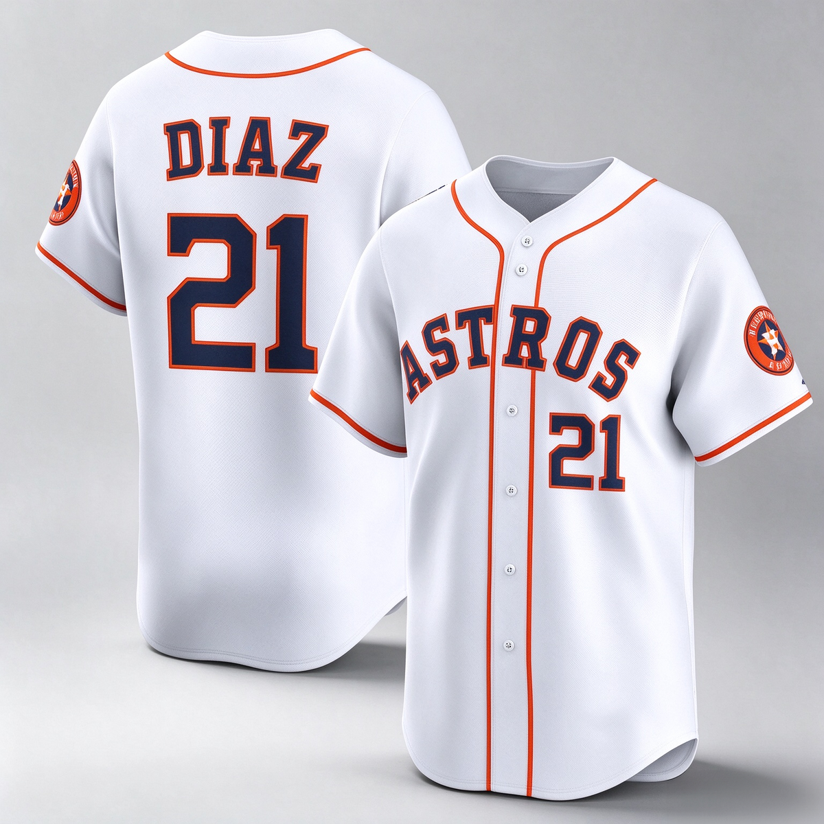Houston Astros #21 Yainer Diaz White Home Limited Player Baseball Jersey