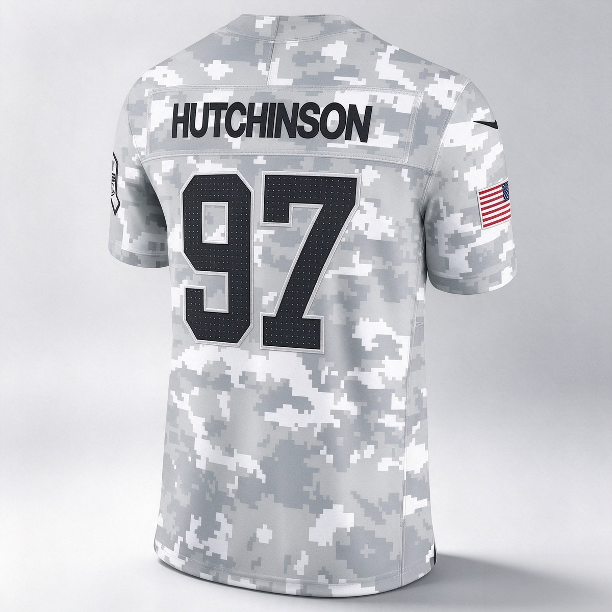 D.Lions #97 Aidan Hutchinson Arctic Camo 2024 Salute to Service Limited Stitched Football American Jersey
