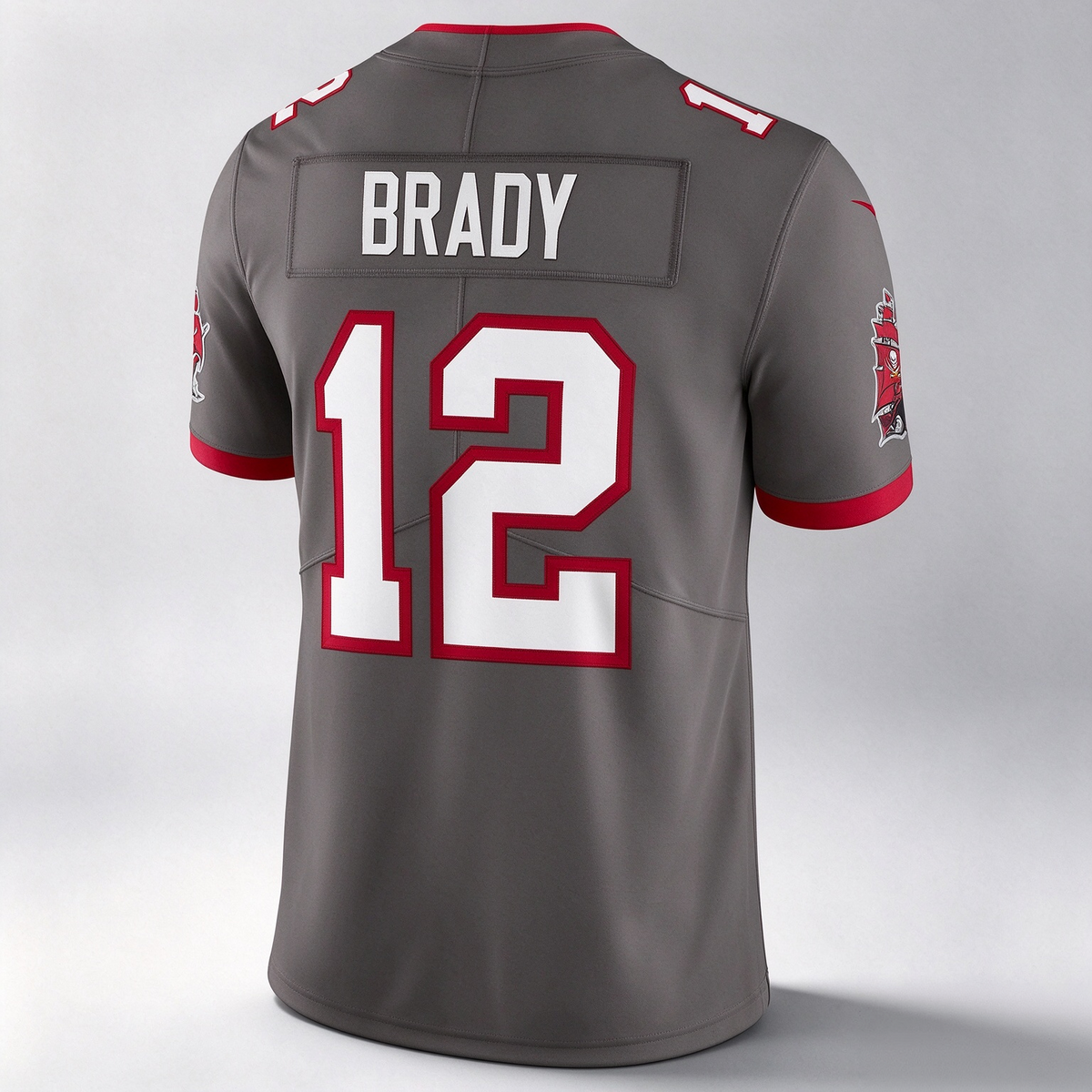 TB.Buccaneers #12 Tom Brady Pewter Alternate Vapor Limited Stitched Football Jersey