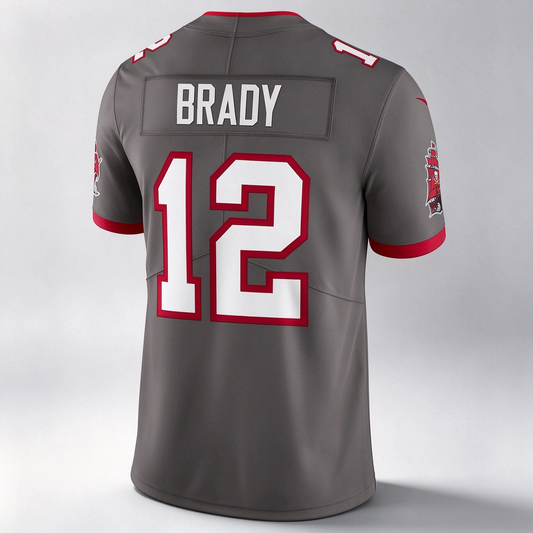 TB.Buccaneers #12 Tom Brady Pewter Alternate Vapor Limited Stitched Football Jersey