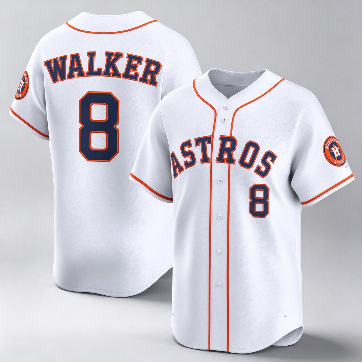 Houston Astros #8 Christian Walker White Home Limited Player Baseball Jersey